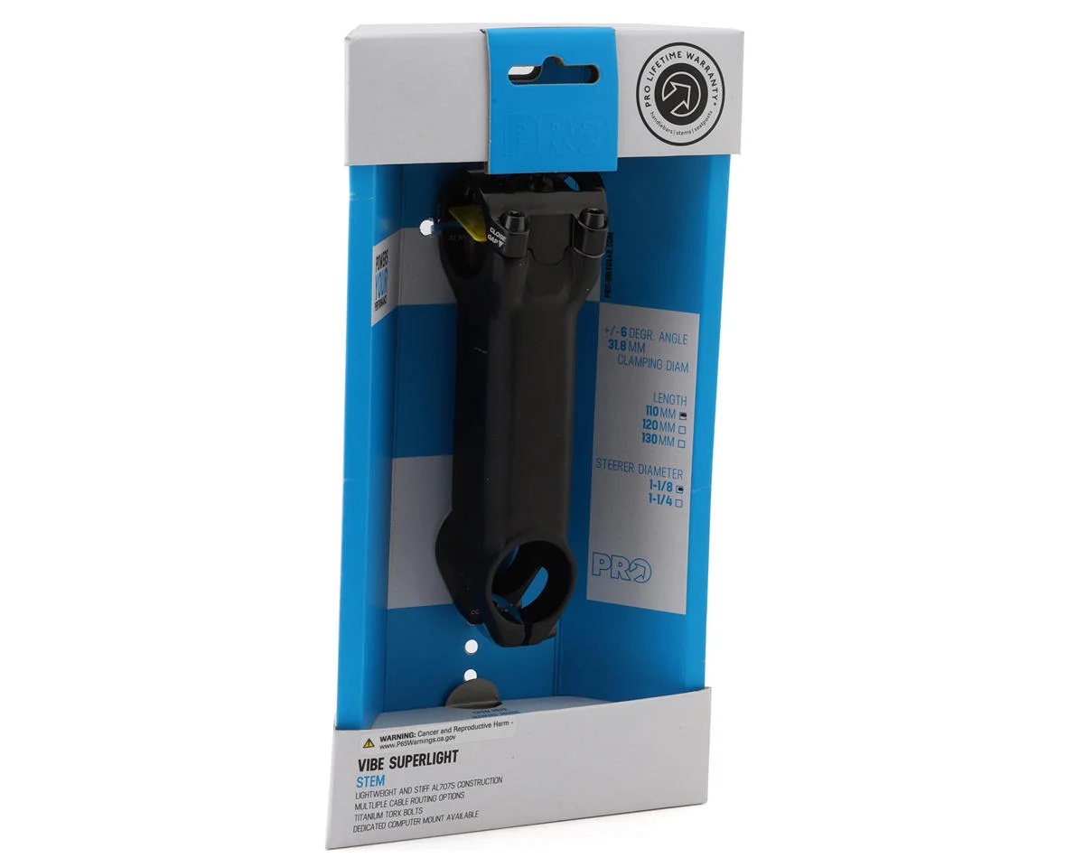 PRO Vibe Superlight Stem (Black) (1-1/8") (110mm) - view 4